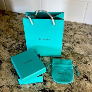 Tiffany bag, box and cloth bag set